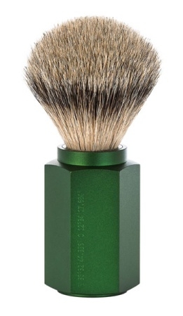 Hexagon Silvertip Shaving Brush Anodised Aluminum Forest i gruppen Sk�gg & Rakning / Rakborste hos UnderCclub AB (091MHXGFOREST)