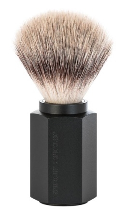 Hexagon Silvertip Fibre Shaving Brush Anodised Aluminum Graphite i gruppen Sk�gg & Rakning / Rakborste / Syntetiskt h�r hos UnderCclub AB (31MHXGGRAPHITE)