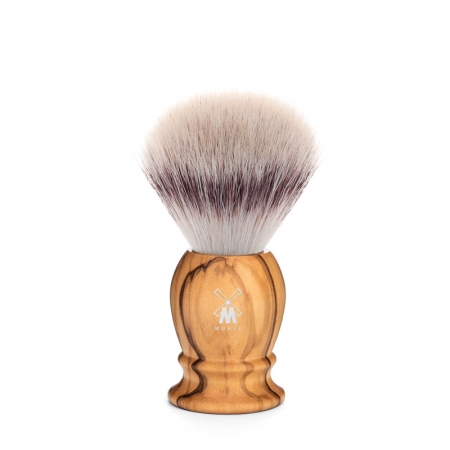 Classic Olive Wood Shaving Brush Small Silvertip Fibre i gruppen Sk�gg & Rakning / Rakborste / Syntetiskt h�r hos UnderCclub AB (39H250)