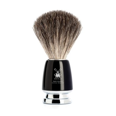 RYTMO Shaving brush High-grade resin black pure badger i gruppen Skgg & Rakning / Rakborste / Alla grvlingshr hos UnderCclub AB (81M226)