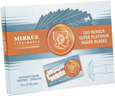 Dubbelrakblad Super Platinum Stainless x100 i gruppen Skgg & Rakning / Rakblad / Dubbelrakblad hos UnderCclub AB (910_C)