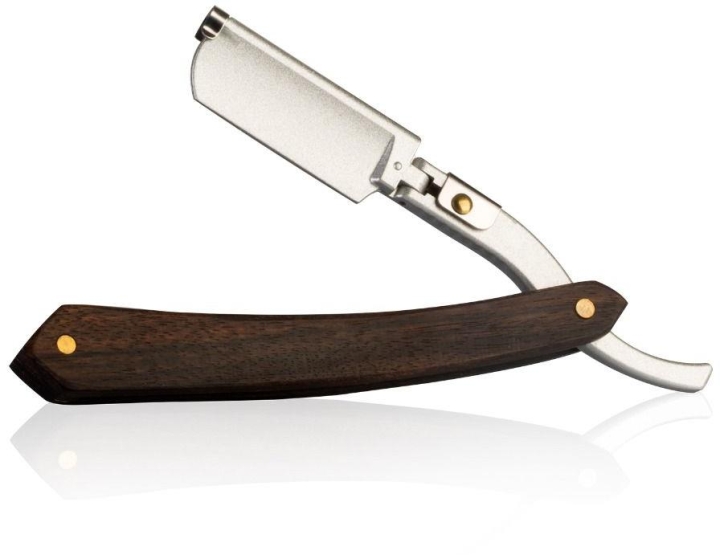 Straight Razor with Wooden Handle i gruppen Skägg & Rakning / Rakhyvel och rakkniv / Rakkniv hos UnderCclub AB (D433)