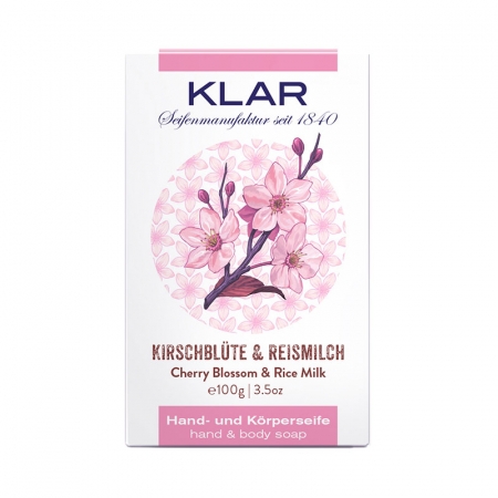 Klars Cherry Blossom & Rice Milk Soap Palm Oil-free i gruppen Kroppsv�rd / H�nder & F�tter / Handtv�l / Fast Handtv�l hos UnderCclub AB (KS-11040)