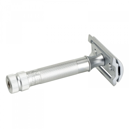 De Razor 34c, Straight Comb, Short Handle, Matt Chrome i gruppen Sk�gg & Rakning / Rakhyvel och rakkniv / S�kerhetshyvel hos UnderCclub AB (MER-34002)