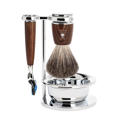 RYTMO set razor Fusion shaving brush bowl Ash steamed pure badger i gruppen Skgg & Rakning / Rakset hos UnderCclub AB (S81H220SF)
