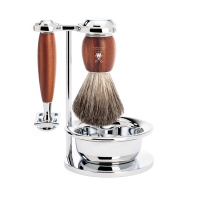 VIVO set safety razor shaving brush bowl Plum tree pure badger i gruppen Skgg & Rakning / Rakset hos UnderCclub AB (S81H331SSR)