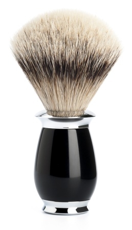 Purist Shaving Brush High-grade Resin, Black Silvertip Badger