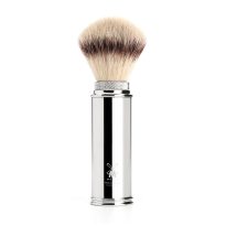 TRAVEL Travel shaving brush Silvertip Fibre Chrome-plated metal