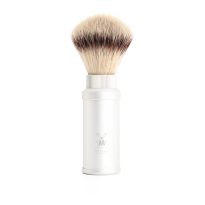 TRAVEL Travel shaving brush Silvertip Fibre Anodised aluminium silver
