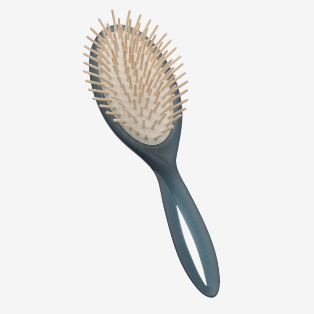 Infinito Hair Brush Wood Pins - Prussian Blue