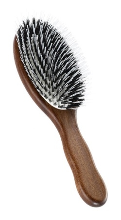 Hair Extension - Oval Brush - Kotibe Wood - 100% Boar Bristles & Twin Nylon Mon