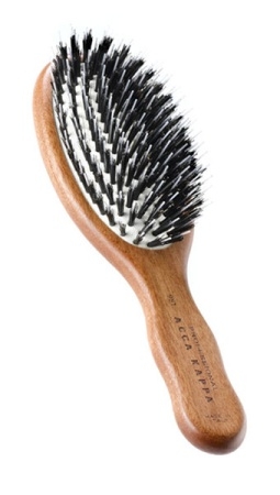 Mini Oval Brush - Kotibe Wood - 100% Boar Bristles & Nylon Monofilament