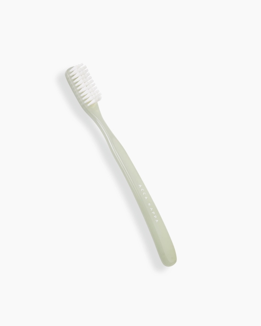 Toothbrush - Eye - Medium Castor Oil Bristles - Cellulose Acetate - Green