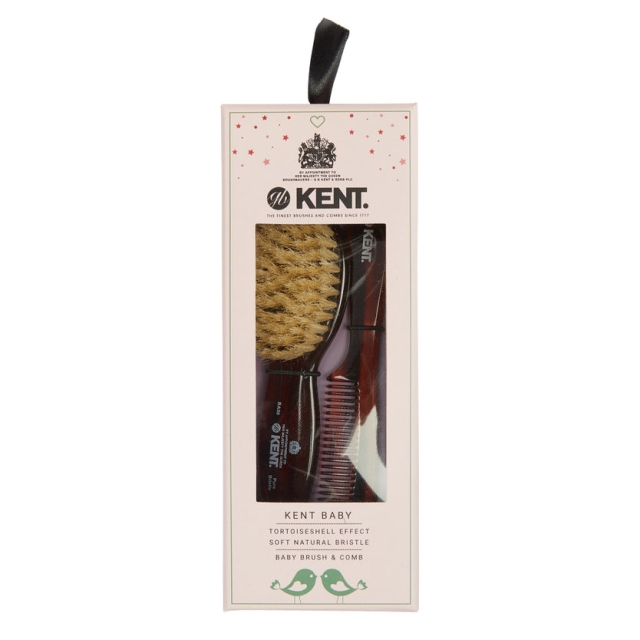 Soft Natural Bristle Baby Brush And Comb Set