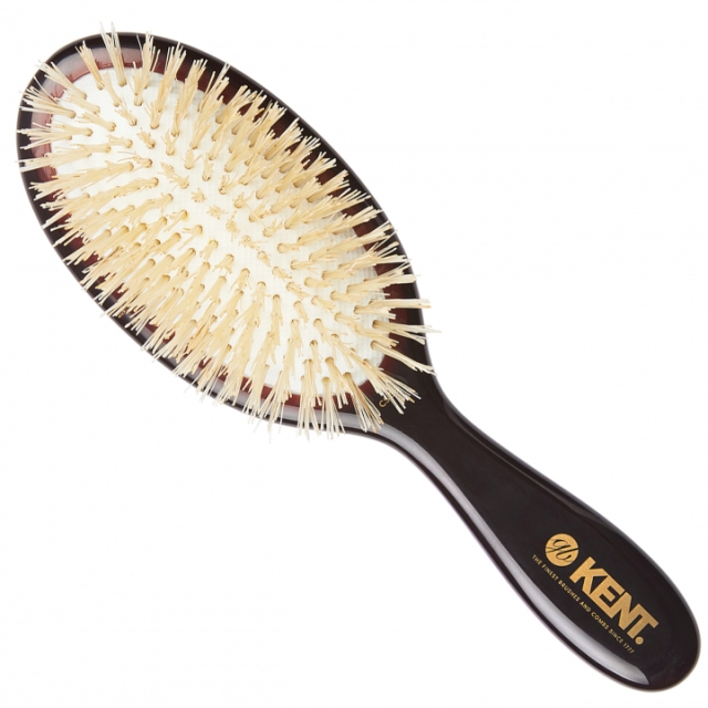 Classic Shine Small Soft White Pure Bristle Hairbrush