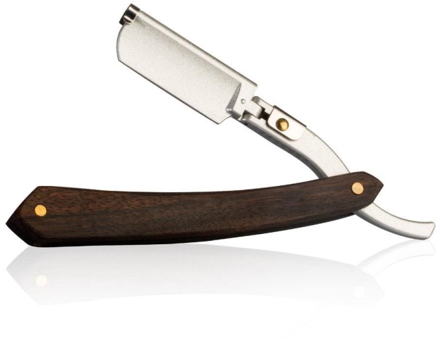 Straight Razor with Wooden Handle