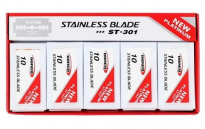 ST-301 Stainless Dubbelrakblad x100