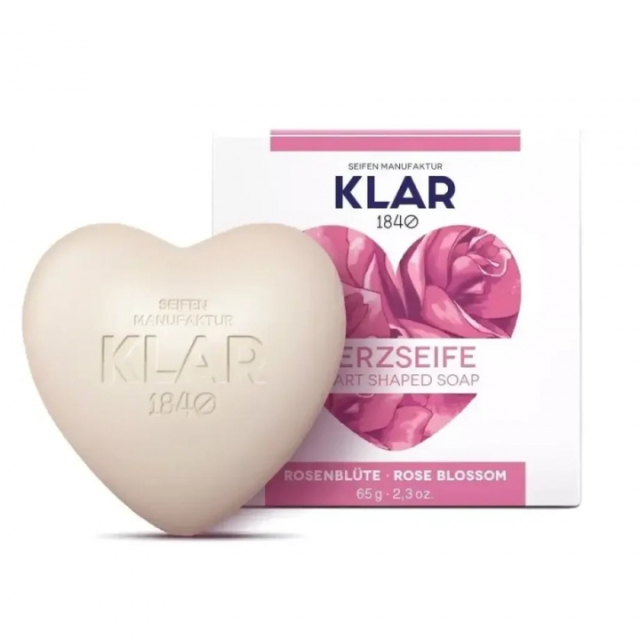 Klars Heart Soap Rose Blossom 65g Palm Oil-free