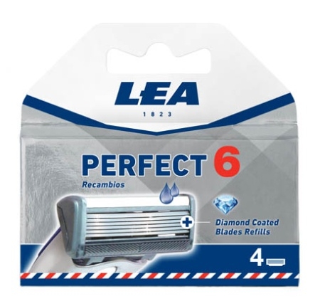 Lea Perfect 6 Evolution System. 6 Blade + 1 Precisian Diamond Refills - Pack