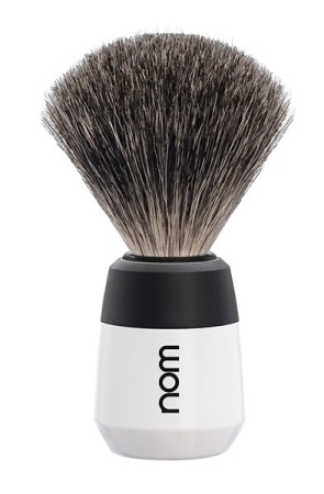 Max Shaving Brush, Pure Badger, Handle Material Plastic White