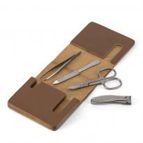 Manicure set with cowhide case