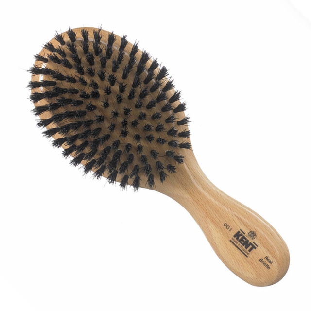 Mens Finest Satinwood Pure Black Bristle Club Brush
