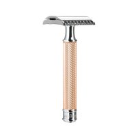 TRADITIONAL Safety razor open comb rose gold plated