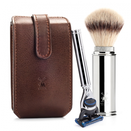 Travel Travel Shaving Kit, Florentine Leather-work Brown, With Brush 31 M 20 + r