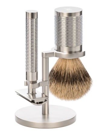 Rocca Shaving Set Silvertip Handle Stainless Steel