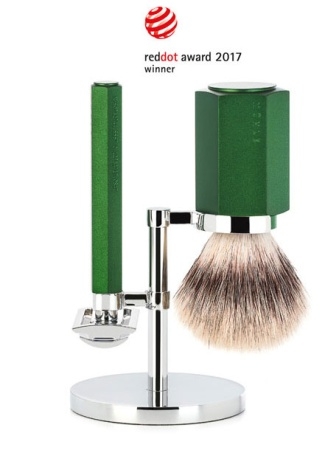 Hexagon Shaving Set Silvertip Fibre Aluminum Forest