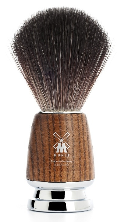 Rytmo Shaving Brush Ash, Steamed Synthetic, Black Fibre
