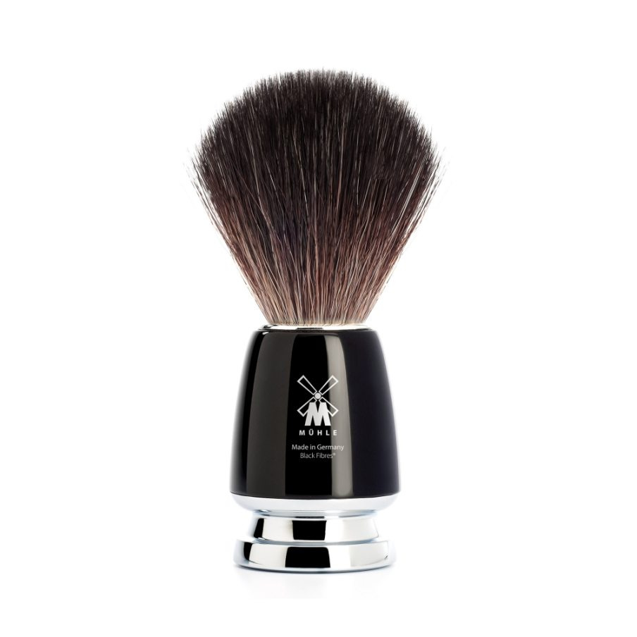 RYTMO Shaving brush High-grade resin black synthetic Black Fibre