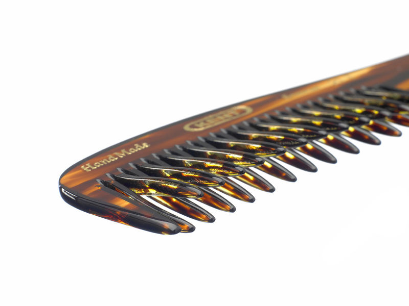 Handmade Detangling Comb Curved Double Row