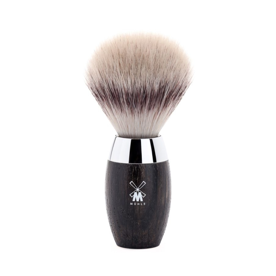 KOSMO Shaving brush Bog oak synthetic Silvertip Fibre