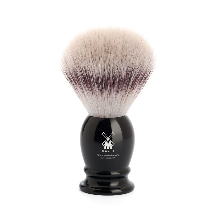 CLASSIC SHAVING BRUSHES synthetic Silvertip Fibre High-grade resin black