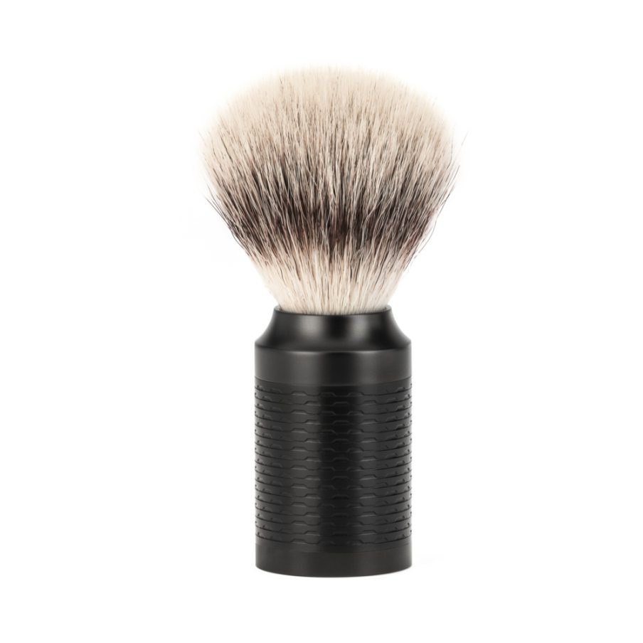 ROCCA Silvertip Fibre Shaving Brush Inox JET Black