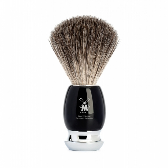 Vivo Shaving Brush High-grade Resin, Black Pure Badger
