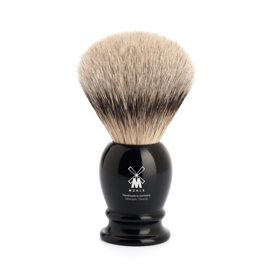 CLASSIC SHAVING BRUSHES Silvertip badger High-grade resin black 23 mm