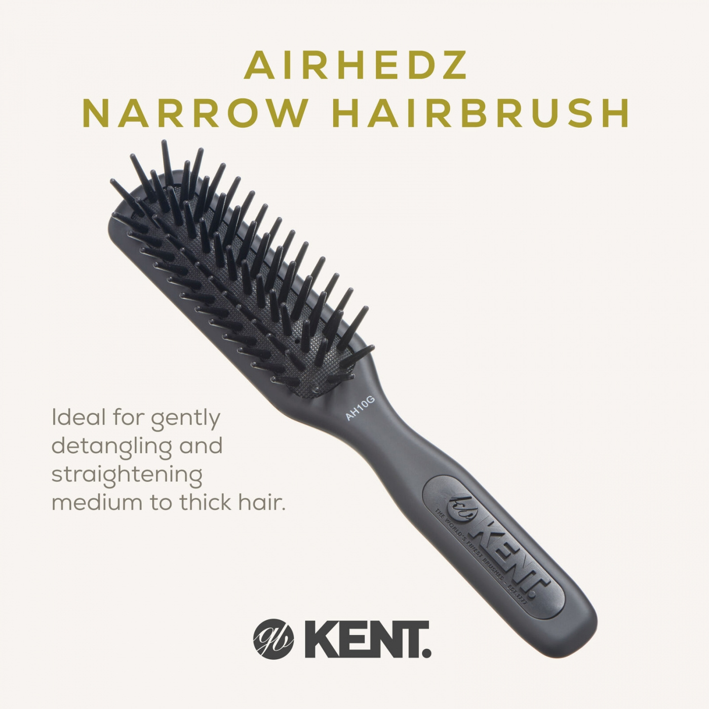 Airhedz Pro Narrow Phat Pin De-tangle Cushion Brush Black