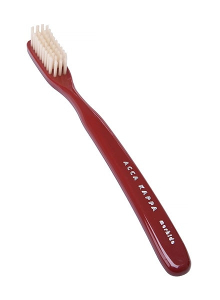 Tooth Brush - Vintage - Hard Nylon Bristles - Red