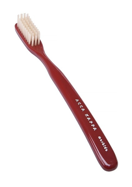Tooth Brush - Vintage - Medium Natural Bristles - Red