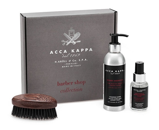 Gift Set - Beard Shampoo 200ml, Beard Fluid 50ml, Beard Brush