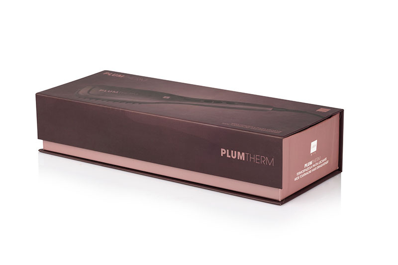 THERM Hot Hair Straightening Brush - Labor Pro Plum