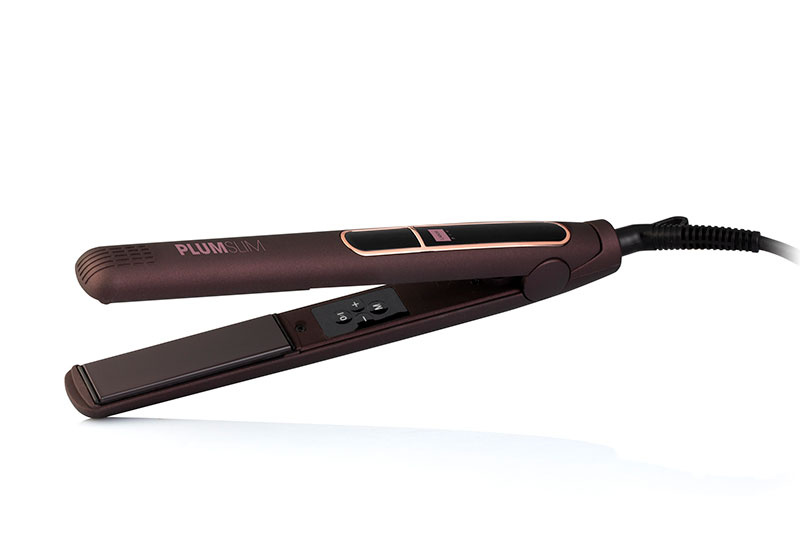 SLIM Narrow Ceramic Tourmaline Hair Straightener - Labor Pro Plum