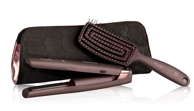 PLUM&GO Cordless Hair Straightener - Travel Kit - Labor Pro Plum