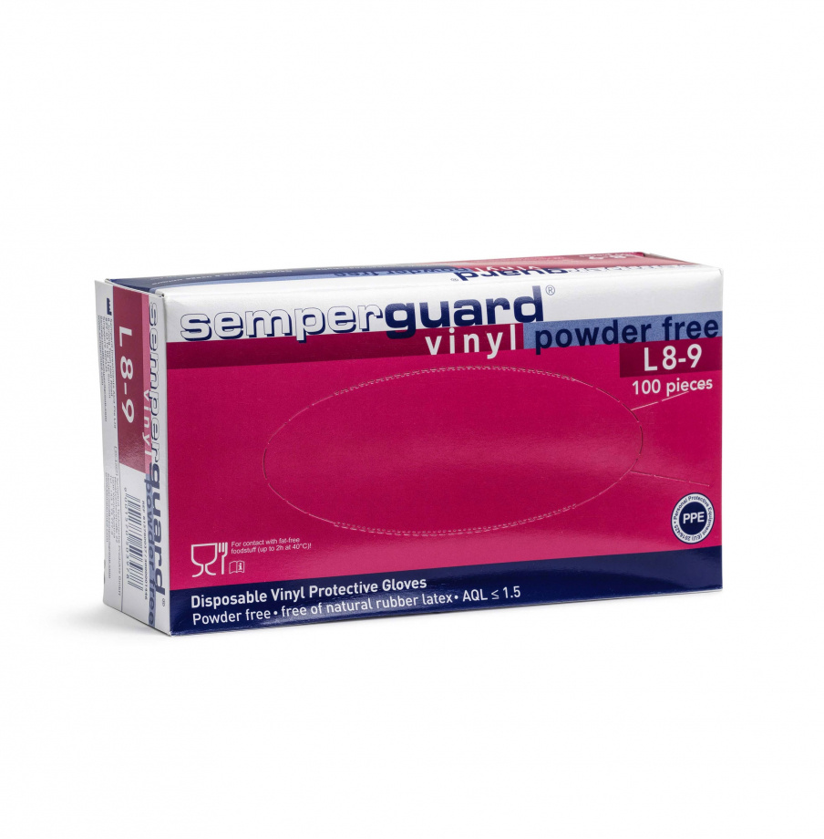Semperguard Vinylhandskar 100 st - Powderfree - L