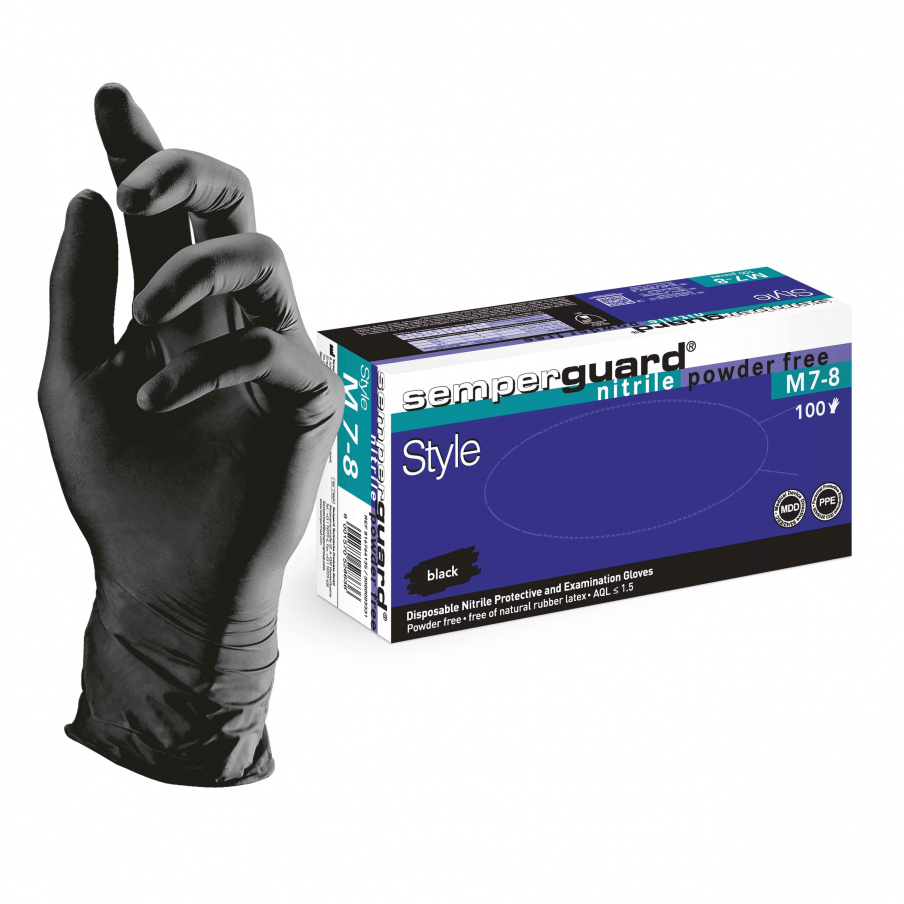 Semperguard Nitrilhandskar 100 st - Poderfree M/7-8