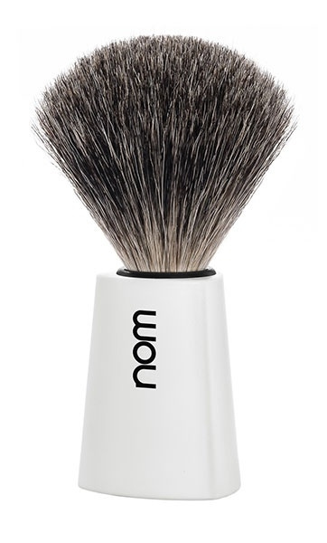 Carl Shaving Brush, Pure Badger, Handle Material Plastic White