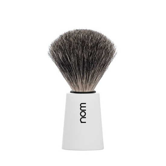 Carl Shaving Brush, Pure Badger, Handle Material Plastic White