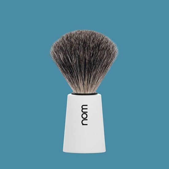 Carl Shaving Brush, Pure Badger, Handle Material Plastic White